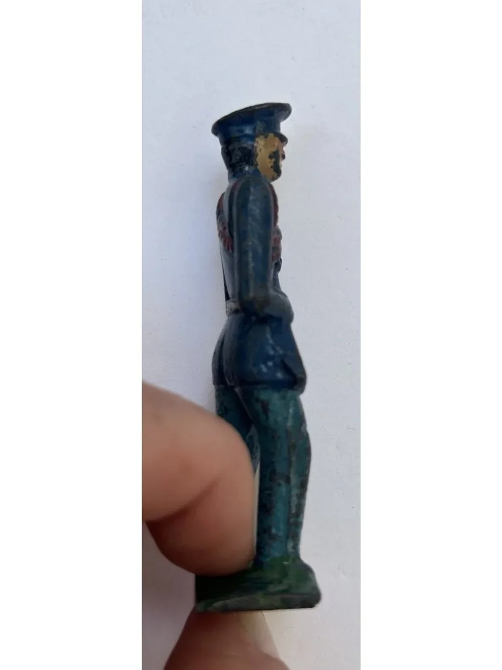 Vintage 30s 40s Grey Iron Casting Company US Marine Toy Soldier Dimestore Cast